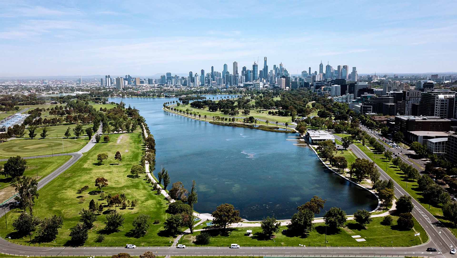 Melbourne skyline and surrounds